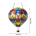 thumbnail image 3 of Hot Air Balloon Decoration Pendants Hangings, 2D Printing Acrylic Solar Hot Air Balloon Lantern with Flickering Flame, Fall Decor for Garden Patio Porch Yard, 3 of 4