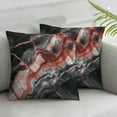 thumbnail image 3 of Set of 2 Black Grey Marble Throw Pillow Covers, Pink Red Marbling Crack Pillow Covers, Abstract Metallic Texture Cushion Covers, Gray Geometric Boho Hippie Fluid Decorative Pillow Covers, 3 of 8