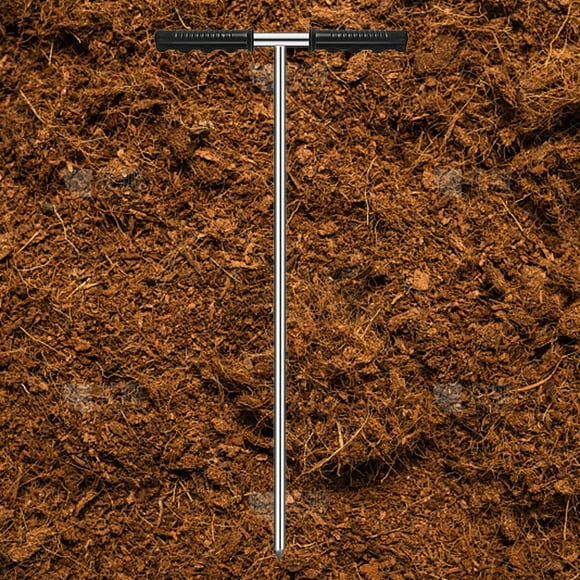 Long Ground Rod, 48inch Adjustable Tubular T Style Handle, Soil Test Tool Soil Probe Rod for Outdoors, Farm, Septic Tanks Landscaping Lawn