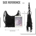 thumbnail image 4 of Vintage Fringe Hobo Bag for Women Black Fringe Purse Fringe Satchel Tassel Bag Fringe Shoulder Bag, 4 of 6