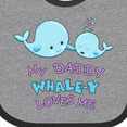 thumbnail image 4 of Inktastic My Daddy Whale-y Loves Me Boys or Girls Baby Bib, 4 of 4