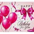 thumbnail image 4 of Pink Balloon Bow High Heel Themed Happy Birthday Banner Party Decoration Photography Props Backdrop for Girls Birthday Party Celebrations Photo Booth Decor Background Supplies, 4 of 7
