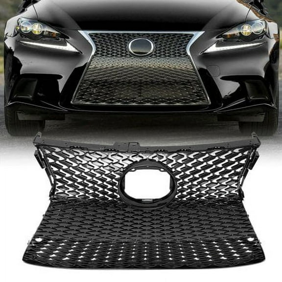 Set FOR 2014-2016 LEXUS IS250 IS350 F-SPORT Front Bumper Upper Lower Grille NEW
