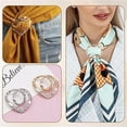 thumbnail image 7 of Triani 4Pcs Scarf Ring Clip Shirt Clip Corner Knotted Button for Women Fashion Metal Round Circle Shirt Clip Buckle for Loose Clothes Scarf(4 Style, Gold), 7 of 7