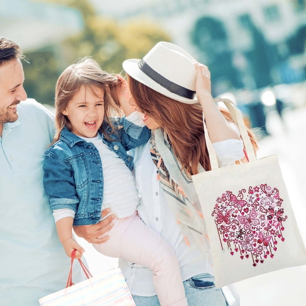 Bolsa de Compras Xihbxyly Dia Del Primer Ministro con Puntada y Bordado de Diamantes
