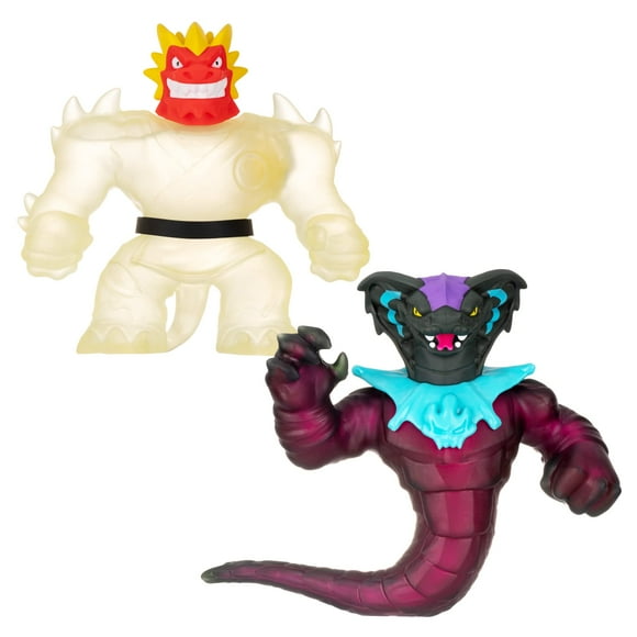 Heroes of Goo Jit Zu Glow Shifters - Versus Pack, Ultraglow Blazagon VS Shadowfang Viper. One with Unique Glow-in-The-Dark Goo Transformation. Crush The core