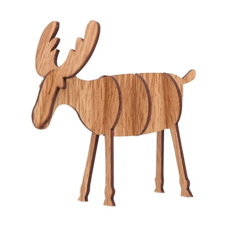 

Christmas Decorations Deer DIY Wooden Crafts Creative Patchwork Ornaments Festive Home Decoration Supplies Hot Sale Clearance