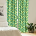 thumbnail image 2 of Ambesonne Dog Curtains, Cartoon Style Funky Doggies, Pair of 28"x95", Sea Green Pastel Yellow, 2 of 5