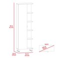 thumbnail image 4 of Plethoria Home 5-Shelf Tall Cabinet Black Wengue, 4 of 8