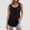 Black, variant on Tqcoqu Women's Lightweight Breathable Pleated Tank Top, Scoop Neck Sleeveless Curved Hem Casual Tunic,Army Green,Women's S-XXXXXL