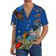 thumbnail image 1 of Fotbe Colorful Coral Reef Camisa Estampada de Manga Corta para Hombre, Casual de Verano, Estilo Playero, Sin Arrugas-3X-Large, 1 of 5