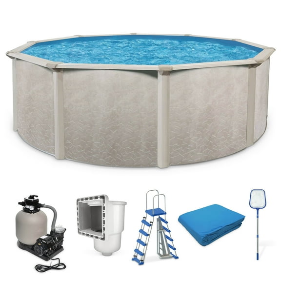 Aquarian Above Ground Steel Frame Pool Complete DIY Kit, 21' x 52", Phoenix