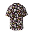 thumbnail image 4 of Goofa Daisies Flowers Printed Men's Casual Short-sleeved Shirt,Lightweight Breathable Button-down,Summer Casual men's top,Versatile Fashion shirt-XX-Large, 4 of 7