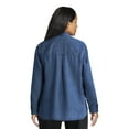 thumbnail image 5 of Time and Tru Women's Button Front Shirt with Long Sleeves, Sizes XS-XXXL, 5 of 5