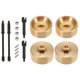 thumbnail image 1 of Accesorio de coche RC 4PCS 6MM Juego de buje de rueda ancho Juego de buje de rueda de latón Contrapesos Eje de rueda delantera trasera Junta del eje de transmisión para 1/24 Axial SCX24 AXI90081 AXI00 Meterk Accesorio de coche RC, 1 of 7