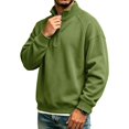thumbnail image 5 of Sweatshirt for Men Quarter Zip Stand Collar Pullover Long Sleeve Relaxed Fit Casual Tops, 2XL, 5 of 8