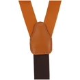 thumbnail image 3 of CTM®  Coated Leather Button-End Y-Back Suspender with Bachelor Buttons (Men's), 3 of 5