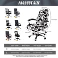 thumbnail image 6 of FKELYI Cow Print Office Chair Cover Computer Chair Covers Removable Chair Protector Slipcover Stretch Fabric Boss Chair Covers for Home Office Decoration, Large, 6 of 6