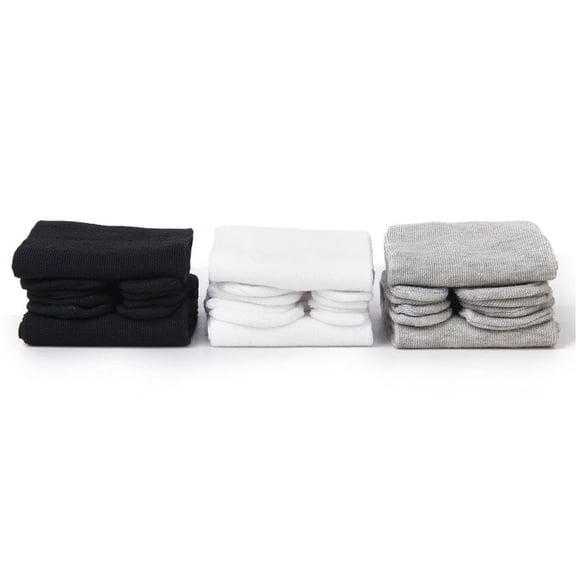 OUNONA 3 Pairs of Elastic Cotton Tabi Toe Socks (White Grey Black)