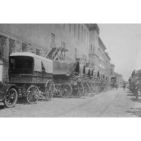 Ready Stock - New York National Guard Baggage Train Empty but Ready to be stocked for Transport to Mexico-Fine art canvas print (20