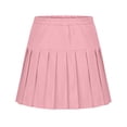thumbnail image 5 of UQJfacai Girls Pleated Skirts with Shorts Athletic Sport Performance Tennis Skorts Elastic High Waisted Uniform Skirt 4-15 Years, 5 of 7