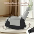 thumbnail image 4 of YODOLLA Rocking Accent Chair with Pull-out Footrest, Glider Recliner 3-Position Adjustable Backrest with Side Pocket, Dark Grey, 4 of 9