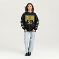 thumbnail image 3 of Women's Gameday Couture  Black Iowa Hawkeyes Pure Victory Relaxed Rhinestone Pullover Sweatshirt, 3 of 4