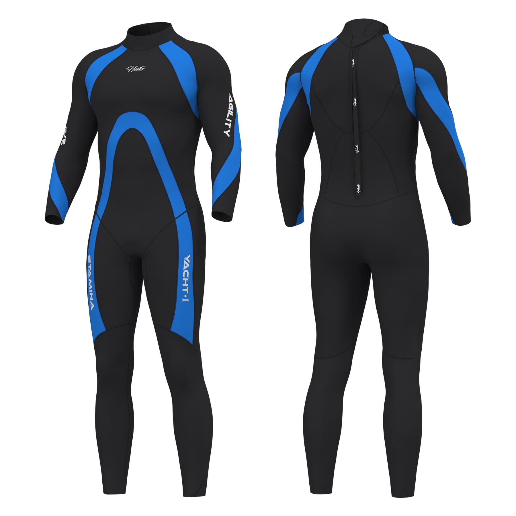 Hevto Wetsuits Men 3mm Neoprene Full Diving Suits Surfing Swimming Long