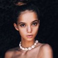 thumbnail image 4 of 2 Pcs Hawaiian Style Natural Shell Necklace Handmade Rope Pearl Shell Short Clavicle Choker Personality Fashion Female Necklace (45x1.9cm), 4 of 8