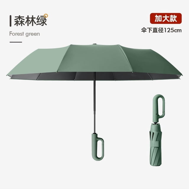 Typpkmm Paraguas Plegable AutomáTico Para Hombre 125CM