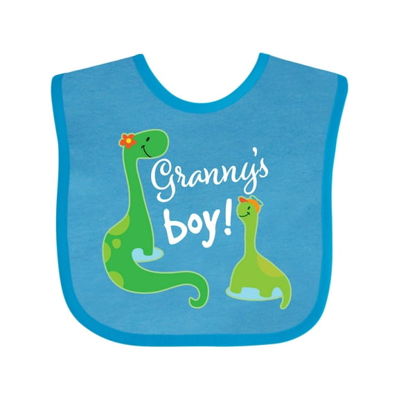 Inktastic Granny Boy Grandson Dinosaur Boys Baby Bib