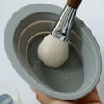 thumbnail image 2 of Estera de limpieza de cepillos, cepillo de limpieza de maquillaje de silicona, estera de fregado, herramienta de lavado portátil, limpiador de cepillos cosméticos con ventosa, 2 of 5