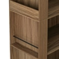 thumbnail image 4 of MDQMD 78.74" Tall Arched Bookcase, Mid Century Modern 4-Tier Arched Storage Cabinet with Open Shelf,Arch Fluted Bookcases for Living Room, Brown, 4 of 8