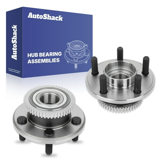 AutoShack Front Wheel Hub Bearing Assemblies Left & Right with ABS Replacement for 2015-2021 Ford Mustang 2-PC Set