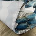 thumbnail image 4 of Ambesonne Blue Place Mats Set of 4, Watercolor Honeycomb Mesh Art, Standard Size, Dark Turquoise and Ivory, 4 of 5