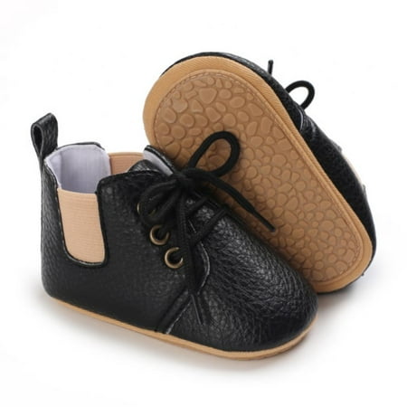

Infant Baby Boys Girls Walking Shoes Soft Sole Non-Slip First Walker Shoes Newborn Crib Shoes Perfect for Baptism/Crawling/Wedding
