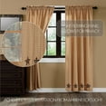 thumbnail image 5 of Primitive Applique Bingham Star Panel Pair Window Curtains 84x40, 5 of 5