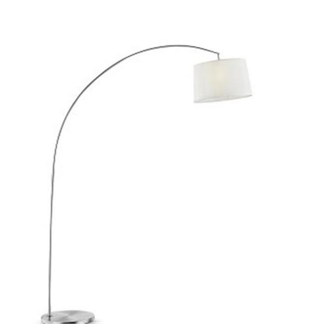 Lampe de Sol Arquée en Nickel Brossé 84.5 Po.