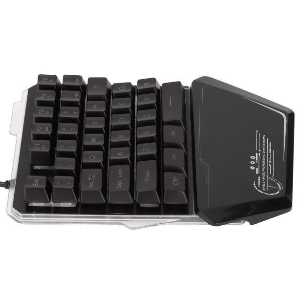 One Handed Gaming Keyboard, Integrated Palm Rest One Handed Keyboard