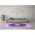 thumbnail image 3 of Ahgly Company Indoor Rectangle Medallion Purple Traditional Area Rugs, 2' x 4', 3 of 4