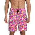 thumbnail image 1 of Fotbe Colorful Donuts 1 Pantalones Cortos de Pijama para Hombre, Ropa de Dormir, Pantalones de Pijama Cortos para Hombre-Medium, 1 of 6