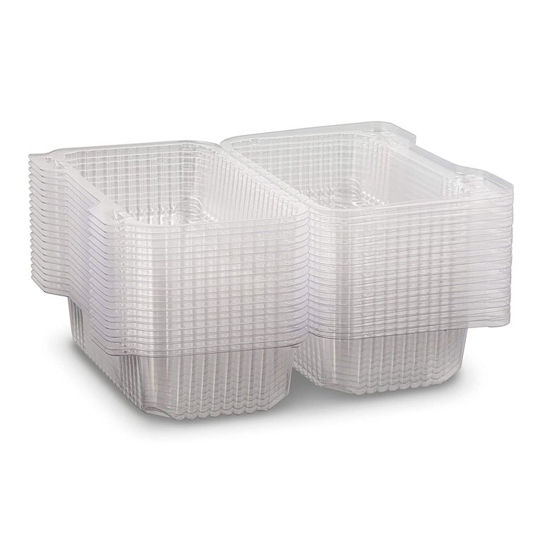 MT Products 5 x 2.2 Clear Square Plastic Containers with Lid - Pack of 40  