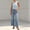 Blue Tops, variant on Women Casual Blouses Simple Textured Neck Sleeveless Blouse Summer Tank Tops Soft Lightweight Solid Color Basic Vest Vacation Shirt