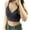 Gray, variant on ZyeKqe Crop Tank Tops for Women Built in Bra Sleeveless Shirts V Neck Stretchy Slim Fitted Going out Tops
