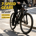 thumbnail image 3 of Electric Bike for Adults,26”Electric Mountain Bike 432Wh Internal Battery & LCD Display, with 7-Speed, 20MPH Ebike,720W (Peak) Motor Commuter Electric Bicycle,UL2849, 3 of 9