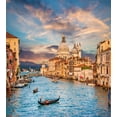 thumbnail image 3 of Venice Duvet Cover Set, Gondola on Famous Canal Grande with Water View in the Evening Italian City, Decorative 2 Piece Bedding Set with 1 Pillow Shams, Twin Size, Sky Blue Champagne, by Ambesonne, 3 of 3