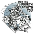 thumbnail image 2 of Women's Star Wars: The Mandalorian May the Fourth Be With You  Graphic Tee White Small, 2 of 5