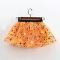 thumbnail image 4 of Hotiary Toddler Baby Girls Halloween Tulle Tutu Fancy Mini Skirt Kids Elastic Waist Print Mesh Pumpkin Bat Puffy Dress Princess Party Skirt for 2-11 Years, 4 of 5