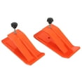 thumbnail image 2 of Kojem 2PCS Tractor Bucket Ski Edge Tamer Skid Protector Snow Leaf Removal Orange, 2 of 9