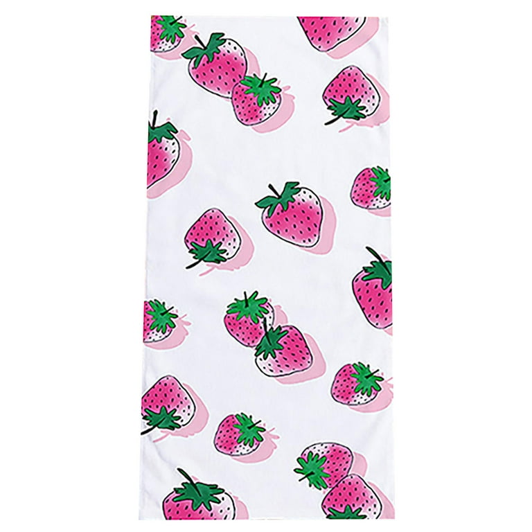 Large Bath Towel Strawberry  Microfiber Towel Strawberry